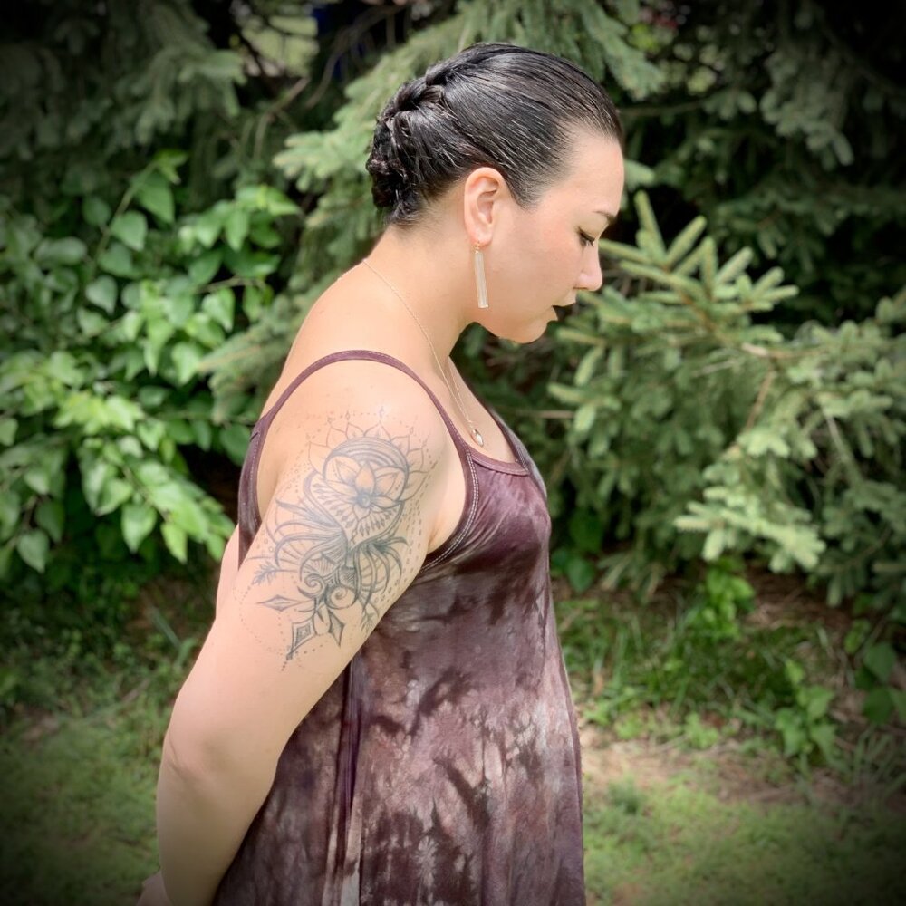 Tie Dye Gray and Black Maxi Dress - Picture 13 of 13